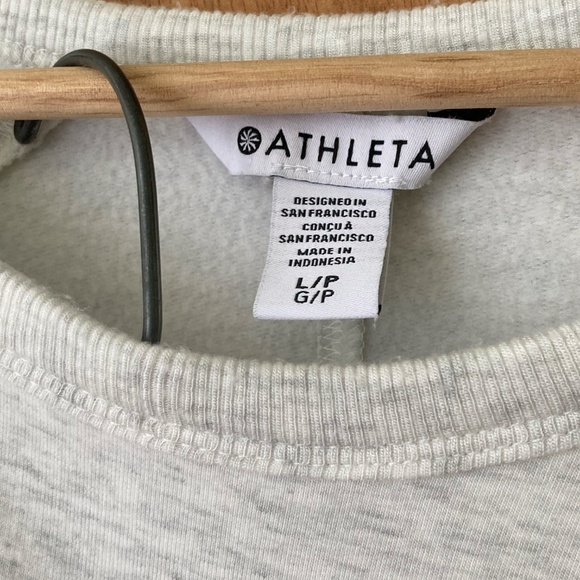 Creamy, dreamy soft crewneck sweatshirt and sweatpants from Athleta, L/P, NWOT - Picture 2 of 4